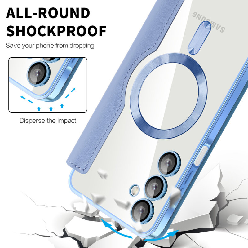 Husa Samsung Galaxy A16 5G Techsuit SmartMag Book Case, bleu