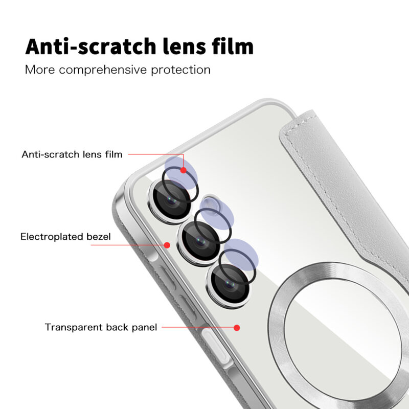 Husa Samsung Galaxy A16 5G Techsuit SmartMag Book Case, gri