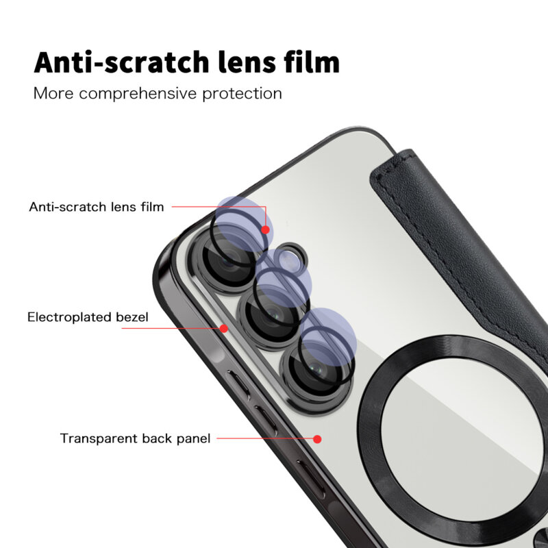 Husa Samsung Galaxy A56 5G Techsuit SmartMag Book Case, negru