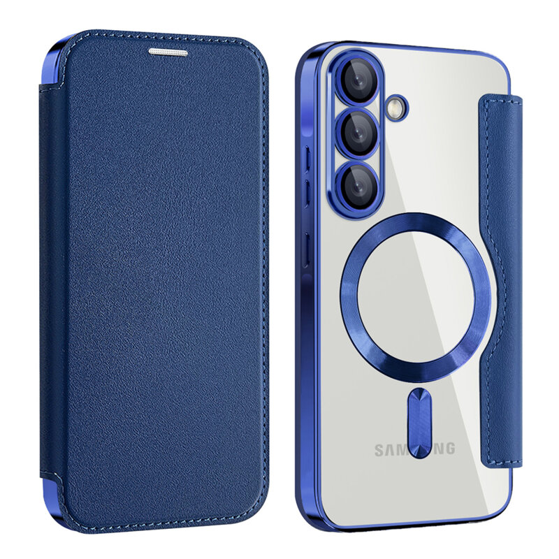 Husa Samsung Galaxy A56 5G Techsuit SmartMag Book Case, albastru