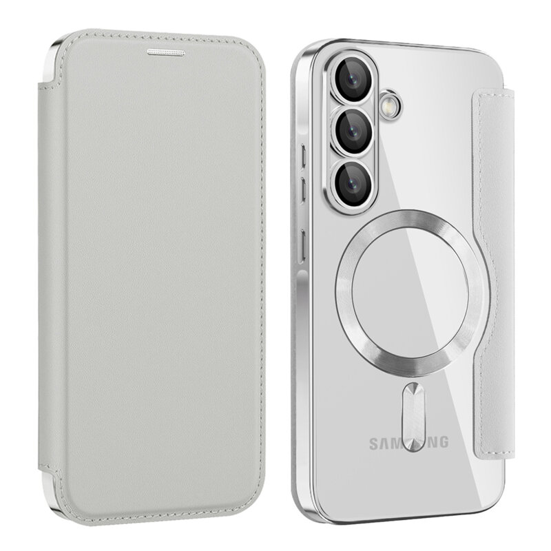 Husa Samsung Galaxy A56 5G Techsuit SmartMag Book Case, gri