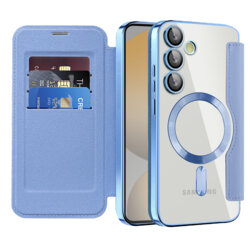 Husa Samsung Galaxy S24 FE Techsuit SmartMag Book Case, bleu