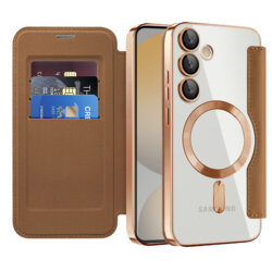 Husa Samsung Galaxy S24 FE Techsuit SmartMag Book Case, maro