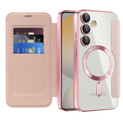 Husa Samsung Galaxy S24 FE Techsuit SmartMag Book Case, roz