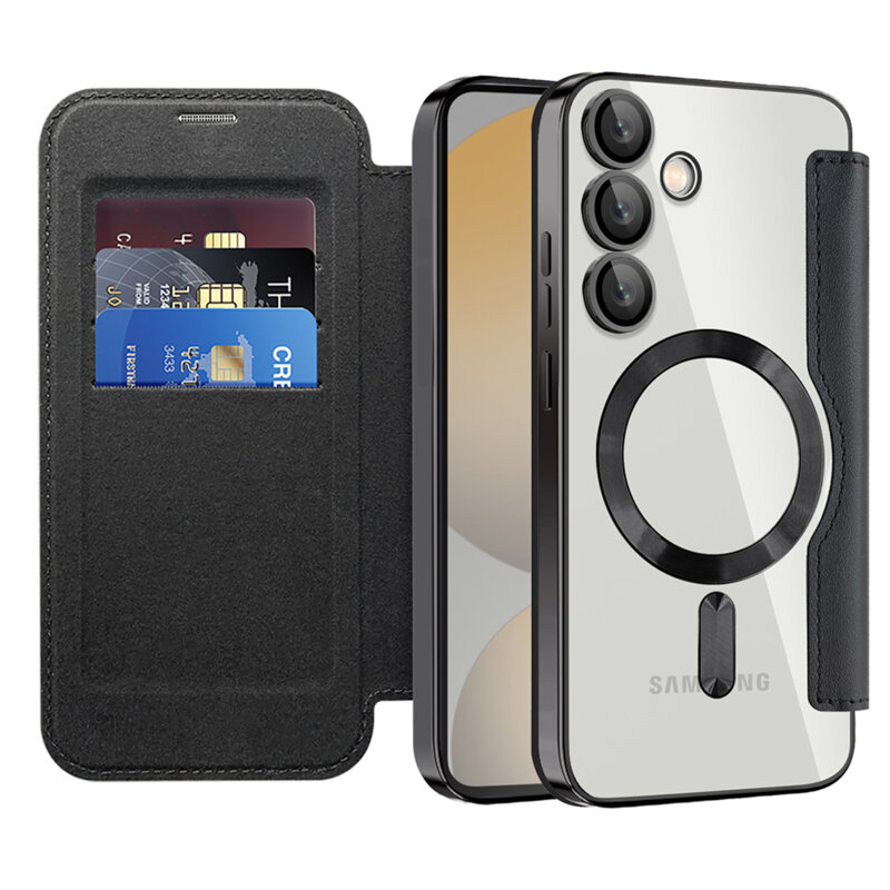 Husa Samsung Galaxy S24 FE Techsuit SmartMag Book Case, negru