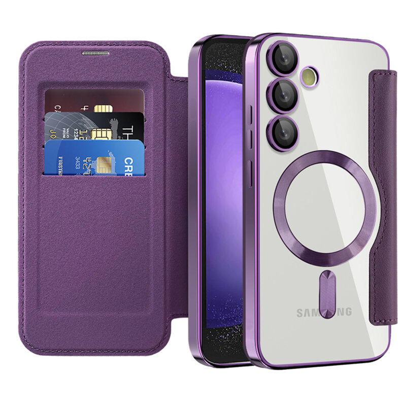Husa Samsung Galaxy S23 FE Techsuit SmartMag Book Case, mov