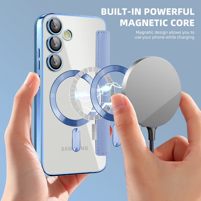 Husa Samsung Galaxy S23 FE Techsuit SmartMag Book Case, bleu