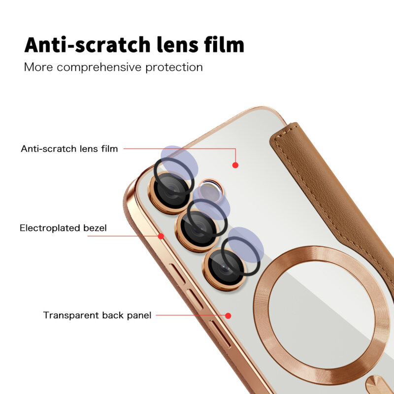 Husa Samsung Galaxy S23 FE Techsuit SmartMag Book Case, maro