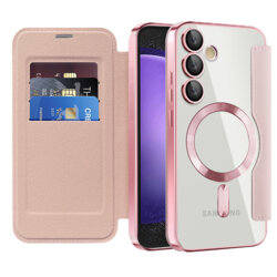 Husa Samsung Galaxy S23 FE Techsuit SmartMag Book Case, roz