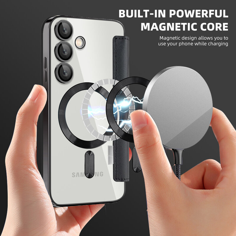 Husa Samsung Galaxy S23 FE Techsuit SmartMag Book Case, negru