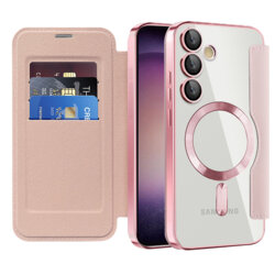 Husa Samsung Galaxy S23 Techsuit SmartMag Book Case, roz