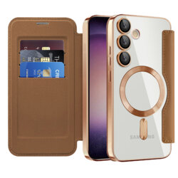 Husa Samsung Galaxy S23 Techsuit SmartMag Book Case, maro
