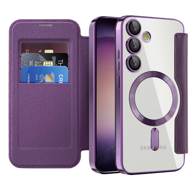 Husa Samsung Galaxy S23 Techsuit SmartMag Book Case, mov