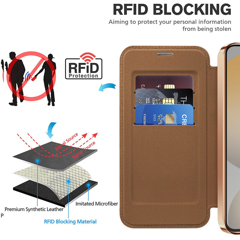 Husa Samsung Galaxy S23 Plus Techsuit SmartMag Book Case, maro