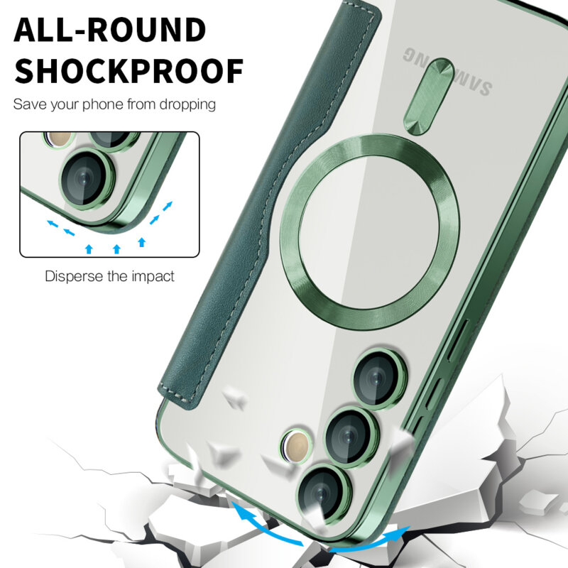 Husa Samsung Galaxy S23 Plus Techsuit SmartMag Book Case, verde