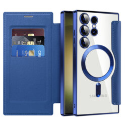 Husa Samsung Galaxy S23 Ultra Techsuit SmartMag Book Case, albastru