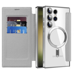 Husa Samsung Galaxy S23 Ultra Techsuit SmartMag Book Case, gri