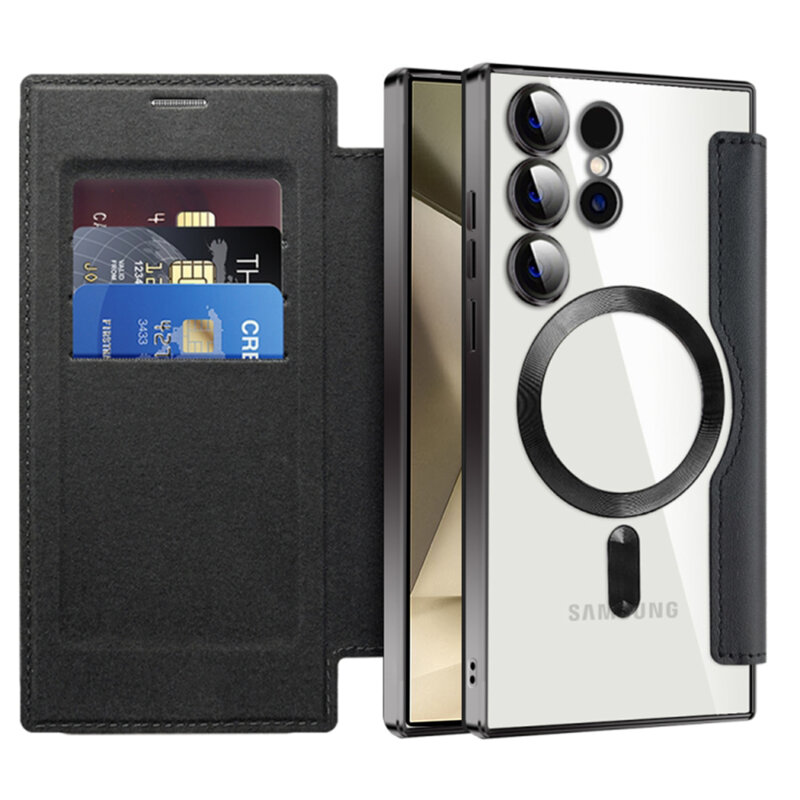 Husa Samsung Galaxy S24 Ultra Techsuit SmartMag Book Case, negru