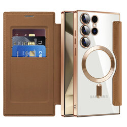 Husa Samsung Galaxy S24 Ultra Techsuit SmartMag Book Case, maro
