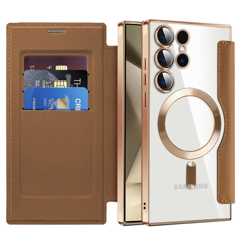 Husa Samsung Galaxy S24 Ultra Techsuit SmartMag Book Case, maro