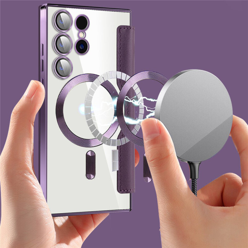 Husa Samsung Galaxy S24 Ultra Techsuit SmartMag Book Case, bleu