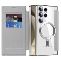 Husa Samsung Galaxy S24 Ultra Techsuit SmartMag Book Case, gri