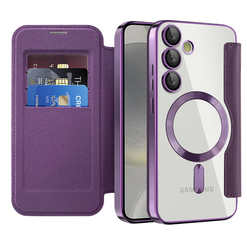 Husa Samsung Galaxy S24 Techsuit SmartMag Book Case, mov