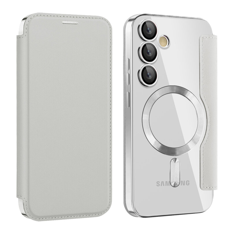 Husa Samsung Galaxy S24 Techsuit SmartMag Book Case, gri