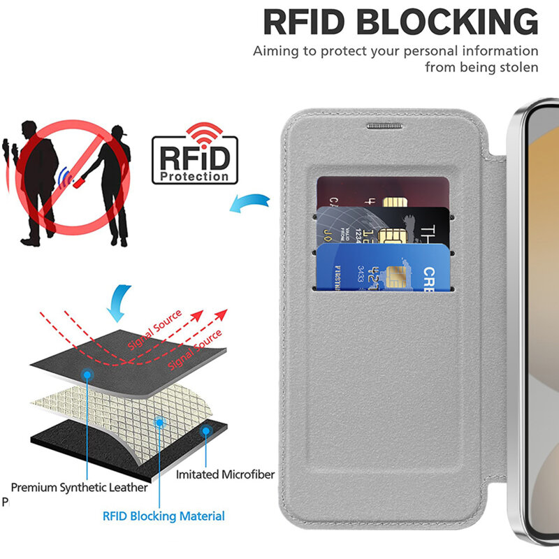 Husa Samsung Galaxy S24 Techsuit SmartMag Book Case, gri