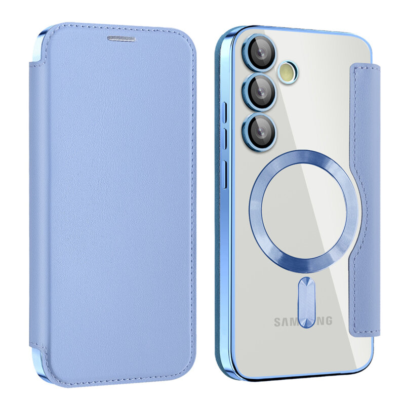 Husa Samsung Galaxy S24 Techsuit SmartMag Book Case, bleu