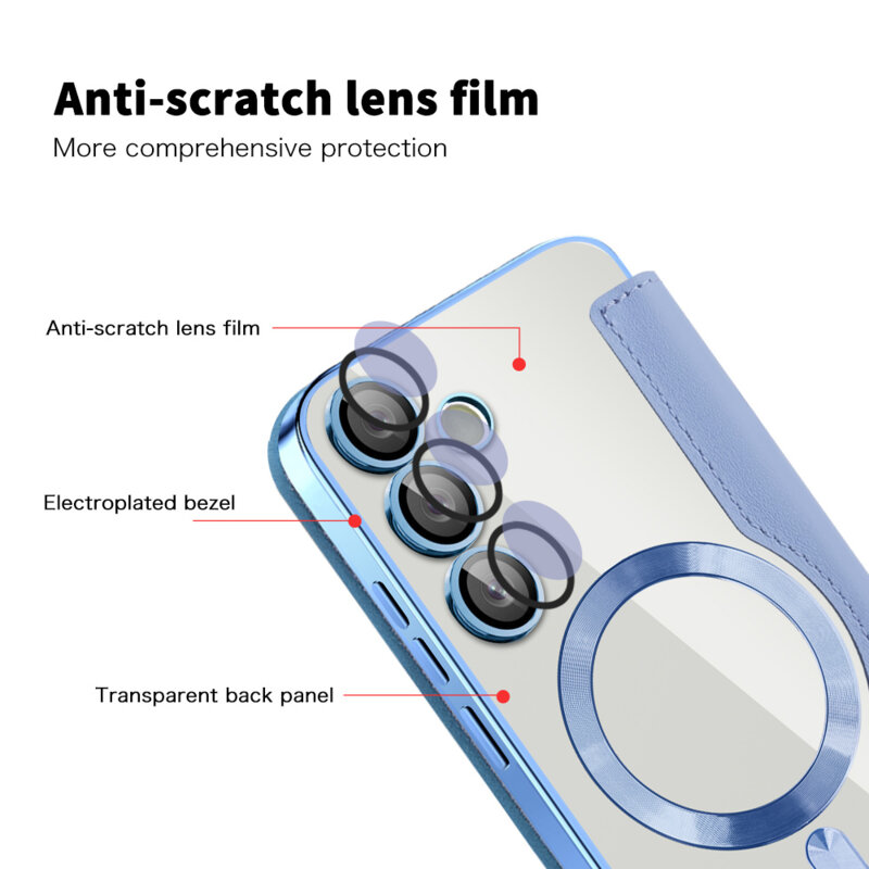 Husa Samsung Galaxy S24 Techsuit SmartMag Book Case, bleu
