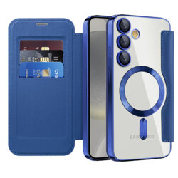 Husa Samsung Galaxy S24 Techsuit SmartMag Book Case, albastru