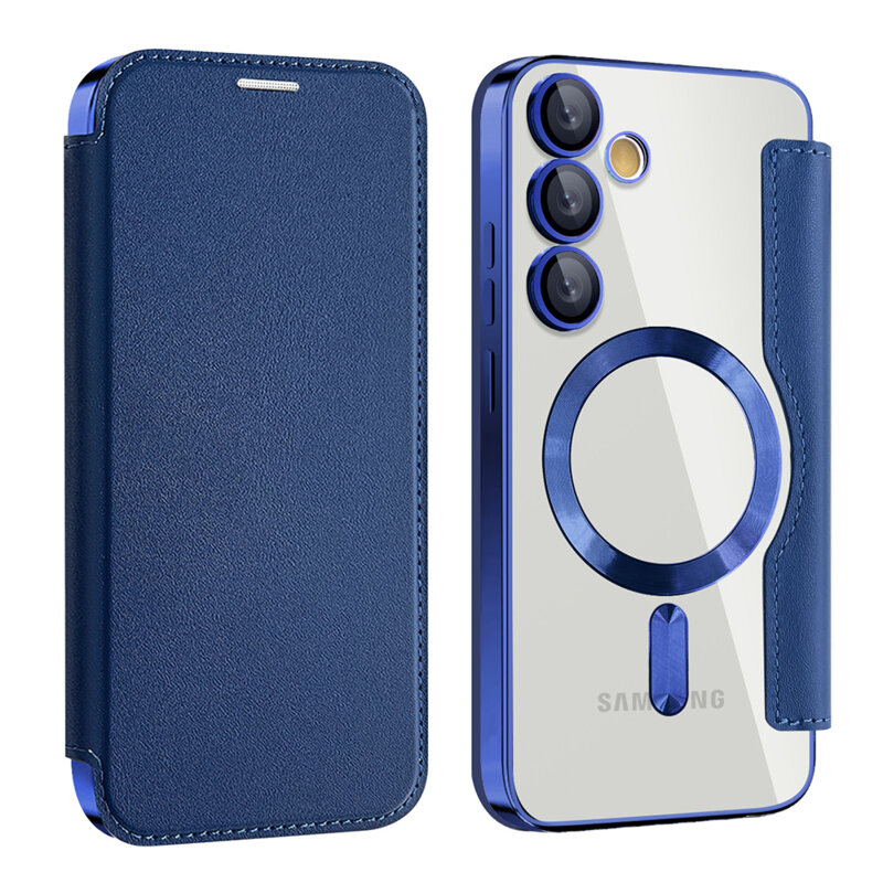 Husa Samsung Galaxy S24 Techsuit SmartMag Book Case, albastru