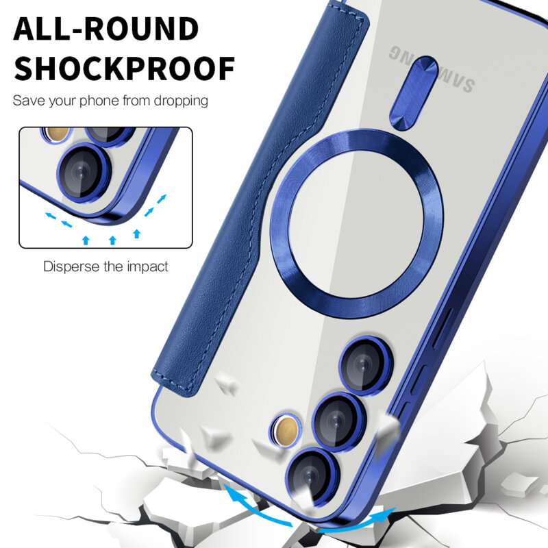 Husa Samsung Galaxy S24 Techsuit SmartMag Book Case, albastru