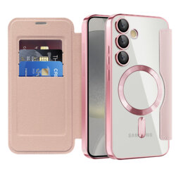 Husa Samsung Galaxy S24 Techsuit SmartMag Book Case, roz