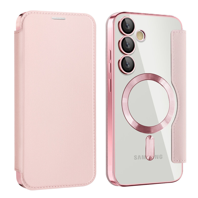 Husa Samsung Galaxy S24 Techsuit SmartMag Book Case, roz