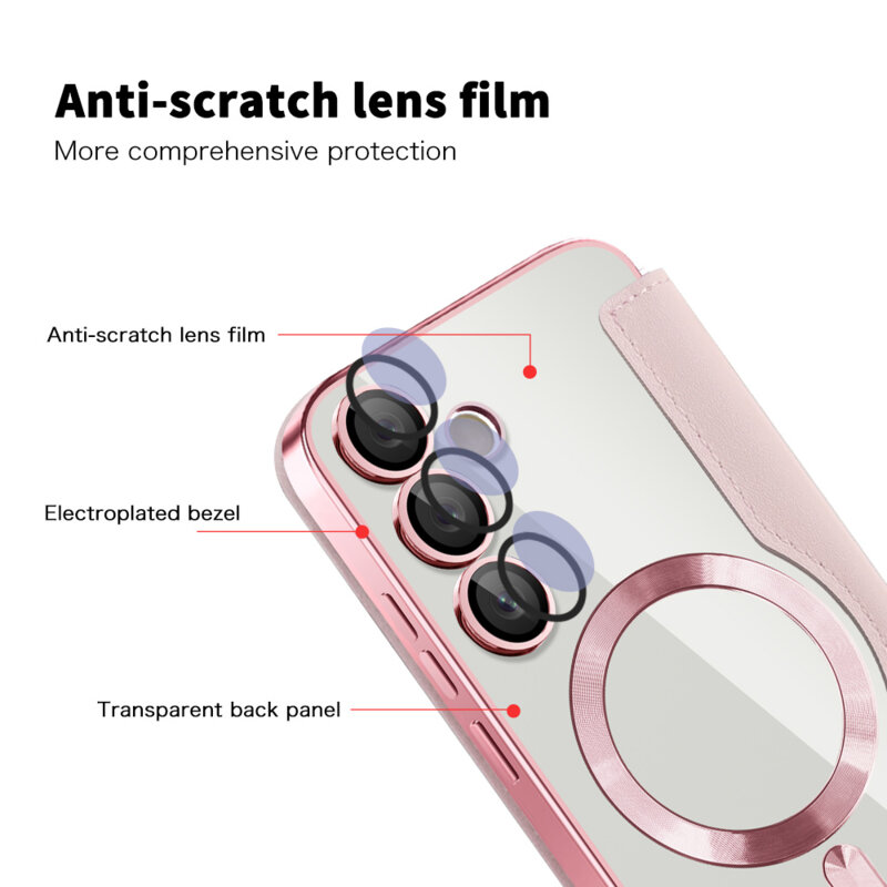 Husa Samsung Galaxy S24 Techsuit SmartMag Book Case, roz
