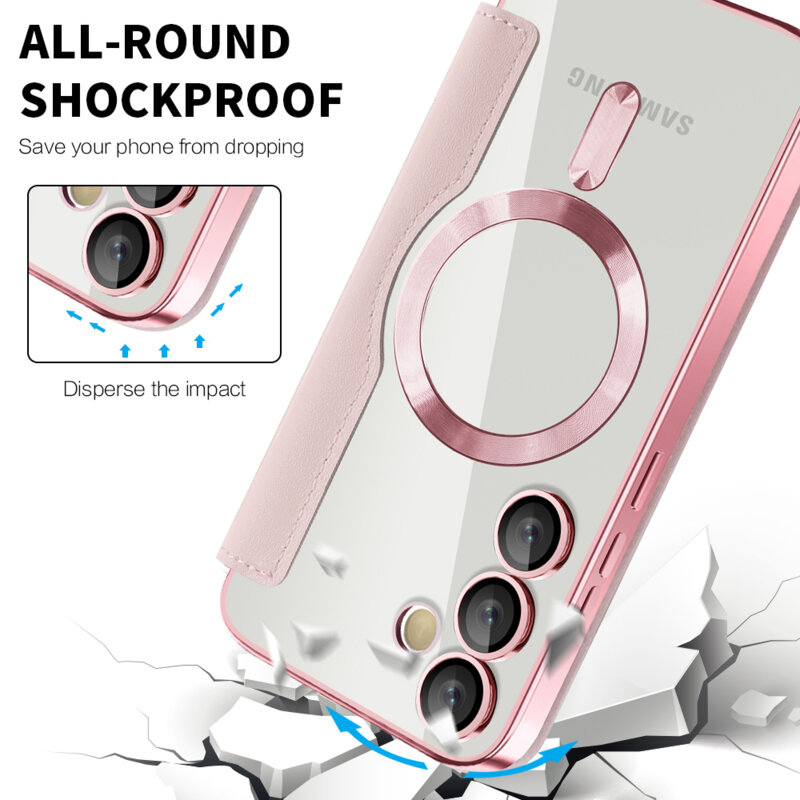 Husa Samsung Galaxy S24 Techsuit SmartMag Book Case, roz