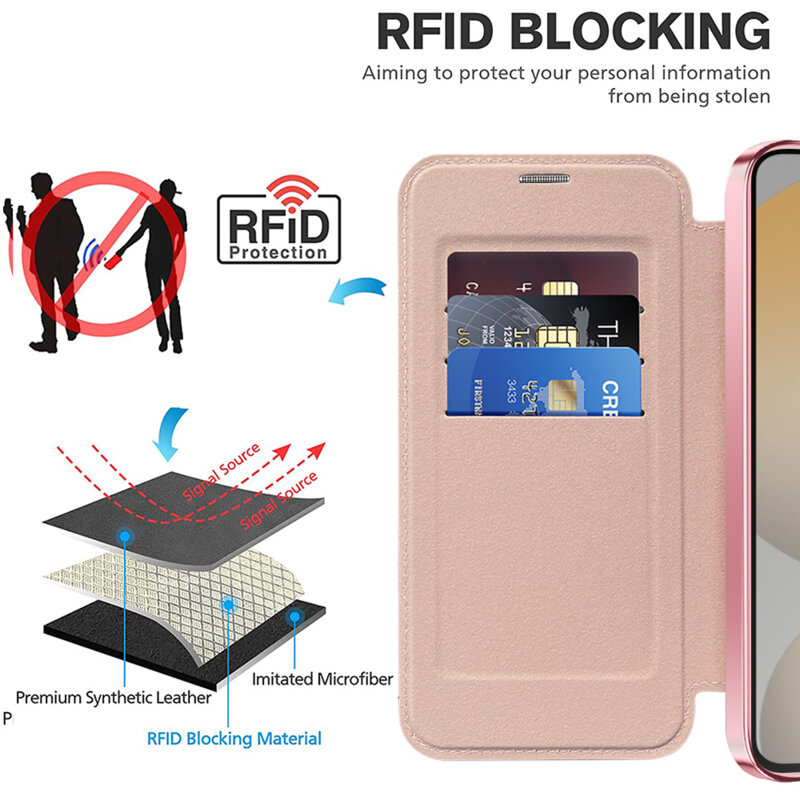 Husa Samsung Galaxy S24 Techsuit SmartMag Book Case, roz