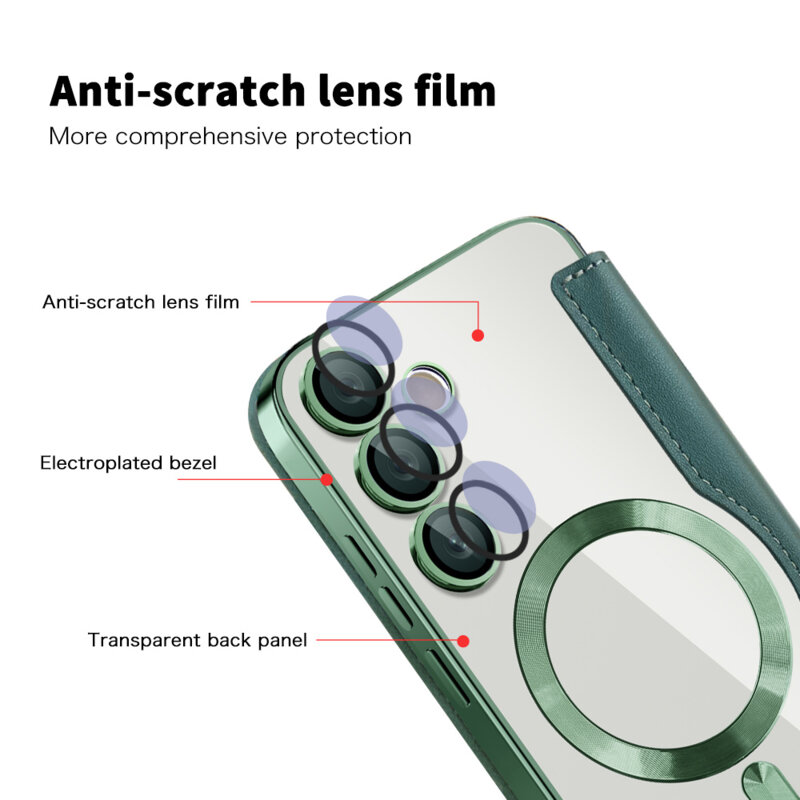 Husa Samsung Galaxy S24 Plus Techsuit SmartMag Book Case, verde