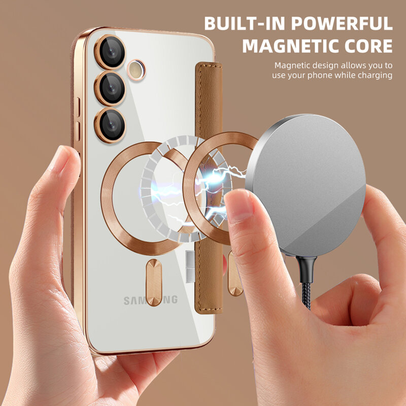 Husa Samsung Galaxy S24 Plus Techsuit SmartMag Book Case, maro