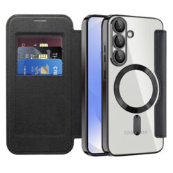 Husa Samsung Galaxy S25 Techsuit SmartMag Book Case, negru