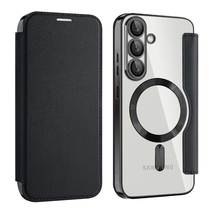 Husa Samsung Galaxy S25 Techsuit SmartMag Book Case, negru