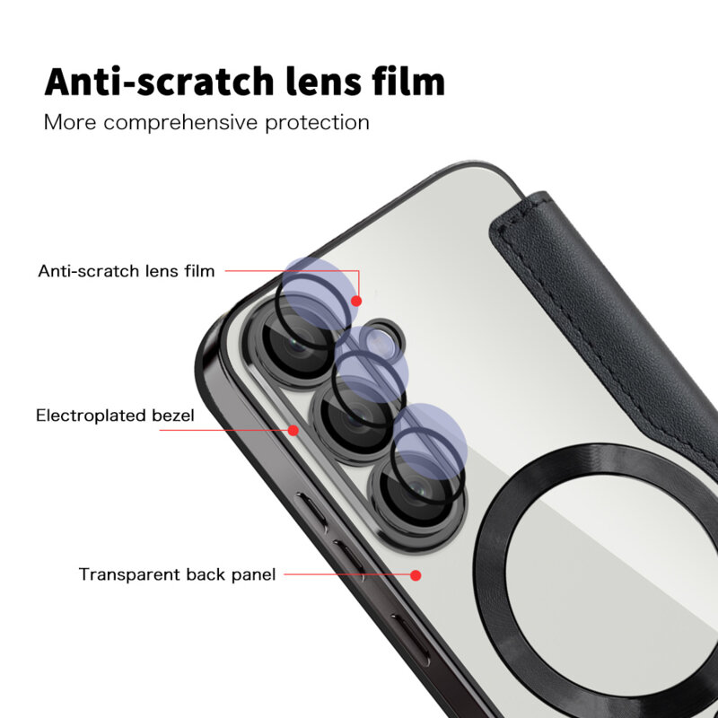 Husa Samsung Galaxy S25 Techsuit SmartMag Book Case, negru