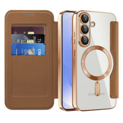 Husa Samsung Galaxy S25 Techsuit SmartMag Book Case, maro