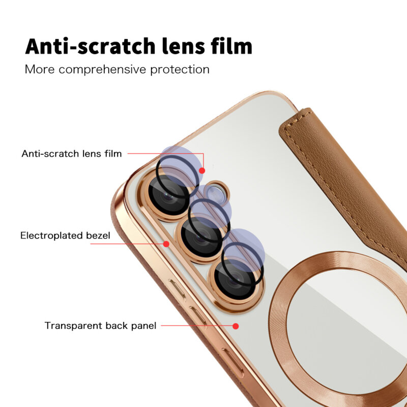 Husa Samsung Galaxy S25 Techsuit SmartMag Book Case, maro