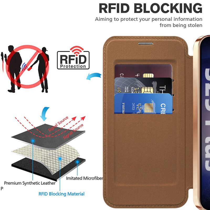 Husa Samsung Galaxy S25 Techsuit SmartMag Book Case, maro