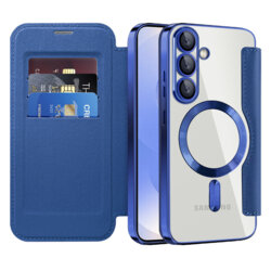 Husa Samsung Galaxy S25 Techsuit SmartMag Book Case, albastru