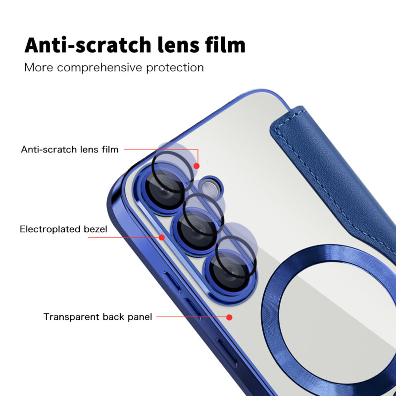 Husa Samsung Galaxy S25 Techsuit SmartMag Book Case, albastru