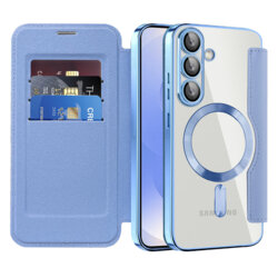 Husa Samsung Galaxy S25 Techsuit SmartMag Book Case, bleu